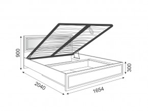 Кровать подъемная со спинкой Беатрис 11 Орех в Бакале - bakal.mebel74.com | фото 2