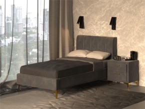 Кровать Рошаль 900 серый в Бакале - bakal.mebel74.com | фото 2