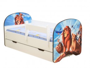 Кровать с фотопечатью с 1 ящиком Царь зверей 700*1400 в Бакале - bakal.mebel74.com | фото