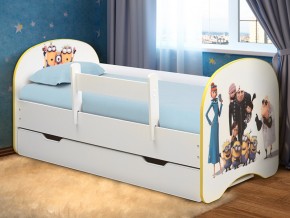 Кровать с фотопечатью с 1 ящиком Веселое семейство 700*1400 в Бакале - bakal.mebel74.com | фото