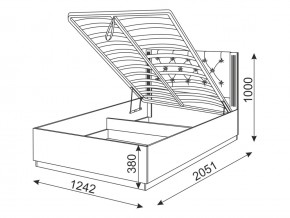 Кровать с подъемным механизмом М27 Тиффани в Бакале - bakal.mebel74.com | фото 3