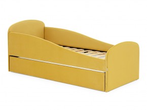 Кровать с ящиком Letmo горчичный (велюр) в Бакале - bakal.mebel74.com | фото