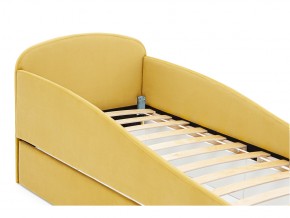 Кровать с ящиком Letmo горчичный (велюр) в Бакале - bakal.mebel74.com | фото 3