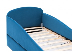 Кровать с ящиком Letmo морской (велюр) в Бакале - bakal.mebel74.com | фото 3
