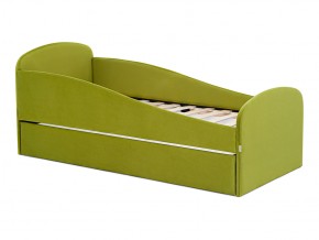 Кровать с ящиком Letmo оливковый (велюр) в Бакале - bakal.mebel74.com | фото