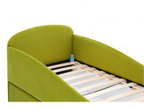 Кровать с ящиком Letmo оливковый (велюр) в Бакале - bakal.mebel74.com | фото 3