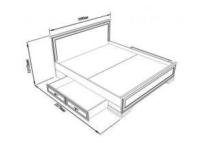 Кровать S320-LOZ/180 с выкатными тумбами Кентаки Белый в Бакале - bakal.mebel74.com | фото 2