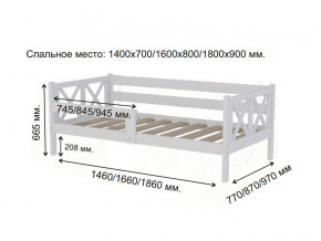 Кровать софа Аист-3 Классика белый 1400х700 мм в Бакале - bakal.mebel74.com | фото 2