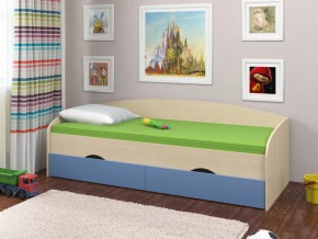 Кровать Соня 2 дуб молочный-голубой в Бакале - bakal.mebel74.com | фото