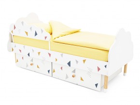 Кровать Stumpa Облако бортик, ящики Треугольники желтый,синий,розовый в Бакале - bakal.mebel74.com | фото