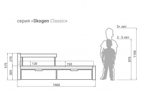 Кровать Svogen classic с ящиками и бортиком графит в Бакале - bakal.mebel74.com | фото 2