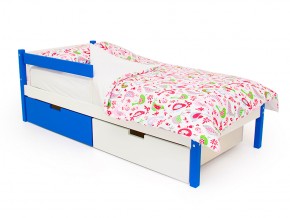 Кровать Svogen classic с ящиками и бортиком сине-белый в Бакале - bakal.mebel74.com | фото