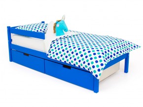 Кровать Svogen classic с ящиками и бортиком синий в Бакале - bakal.mebel74.com | фото