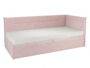 Кровать тахта Альба 900 велюр нежно-розовый в Бакале - bakal.mebel74.com | фото