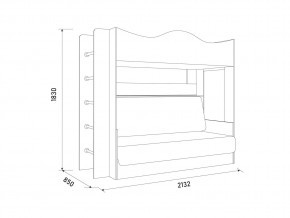 Кровать-трансформер Сити Венге/белый в Бакале - bakal.mebel74.com | фото 2