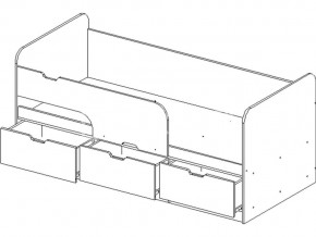 Кровать Юниор-9 МДФ 1600 Салатовый металлик в Бакале - bakal.mebel74.com | фото 3
