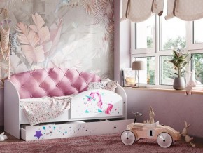 Кровать Звездочка с бортиком Белый-розовый в Бакале - bakal.mebel74.com | фото
