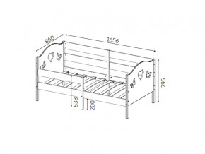 Кроватка-софа Звездочки 800х1600 мм в Бакале - bakal.mebel74.com | фото 2