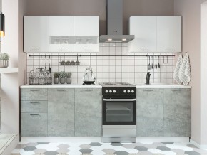 Кухня модульная Дуся белый бриллиант-цемент в Бакале - bakal.mebel74.com | фото
