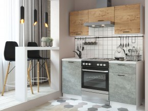 Кухня модульная Дуся дуб бунратти-цемент в Бакале - bakal.mebel74.com | фото 2