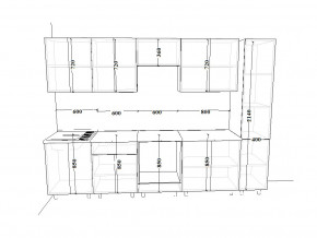 Кухонный гарнитур 17 Белый Вегас 3000 мм в Бакале - bakal.mebel74.com | фото 2