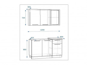 Кухонный гарнитур 3 Грецкий орех 1200 в Бакале - bakal.mebel74.com | фото 2