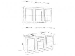 Кухонный гарнитур 4 Белый Вегас 1500 мм в Бакале - bakal.mebel74.com | фото 2