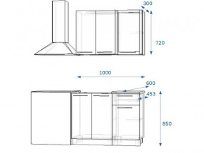 Кухонный гарнитур 5Р РоялВуд 1000 мм в Бакале - bakal.mebel74.com | фото 2