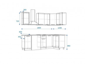 Кухонный гарнитур 6Р РоялВуд 1800*1200 мм в Бакале - bakal.mebel74.com | фото 2