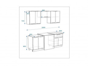 Кухонный гарнитур 7 Грецкий орех 1800 в Бакале - bakal.mebel74.com | фото 2