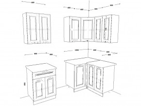 Кухонный гарнитур 8 Белый Вегас 1600х1200 мм в Бакале - bakal.mebel74.com | фото 2