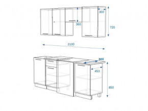 Кухонный гарнитур 8Р РоялВуд 2100 мм в Бакале - bakal.mebel74.com | фото 2