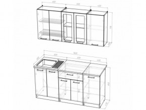 Кухонный гарнитур Алина стандарт 1600 мм в Бакале - bakal.mebel74.com | фото 5