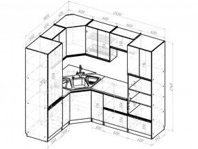 Кухонный гарнитур Амели оптима 1800х2400 мм в Бакале - bakal.mebel74.com | фото 6