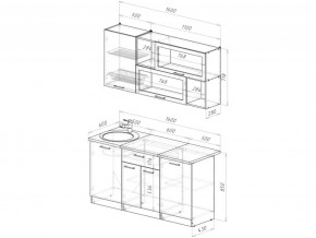 Кухонный гарнитур Антика стандарт 1600 мм в Бакале - bakal.mebel74.com | фото 6