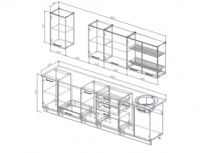 Кухонный гарнитур Бланка 2800 в Бакале - bakal.mebel74.com | фото 2