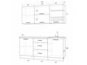 Кухонный гарнитур Флоренс Грин 1800 в Бакале - bakal.mebel74.com | фото 3