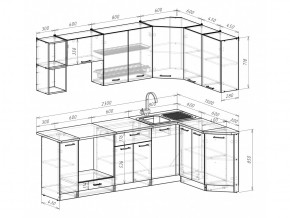 Кухонный гарнитур Лариса прайм 5 2300х1500 мм в Бакале - bakal.mebel74.com | фото 6