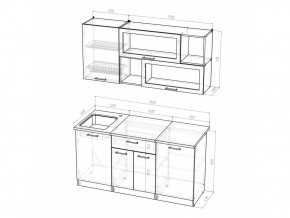 Кухонный гарнитур Лариса стандарт 1 1600 мм в Бакале - bakal.mebel74.com | фото 5