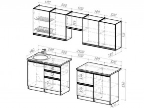 Кухонный гарнитур Лоретта мега 2500 мм в Бакале - bakal.mebel74.com | фото 6