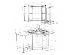 Кухонный гарнитур Лира литл 1500х1200 мм в Бакале - bakal.mebel74.com | фото 4