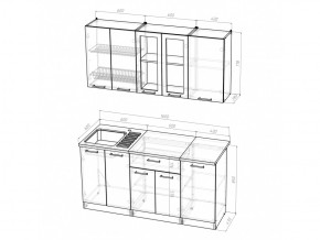 Кухонный гарнитур Ника стандарт 1600 мм в Бакале - bakal.mebel74.com | фото 5