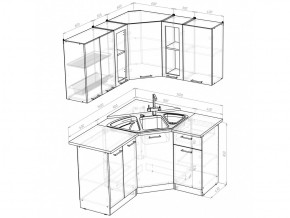 Кухонный гарнитур Ольга оптима 2 1500х1300 мм в Бакале - bakal.mebel74.com | фото 5