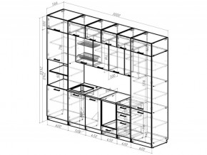 Кухонный гарнитур Сапфир 2 Экстра 3000 мм в Бакале - bakal.mebel74.com | фото 3