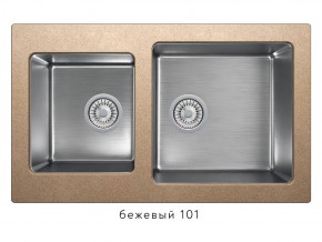 Мойка комбинированная Tolero twist TTS-840 Бежевый 101 в Бакале - bakal.mebel74.com | фото