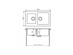 Мойка комбинированная Tolero twist TTS-840 Белый 923 в Бакале - bakal.mebel74.com | фото 2