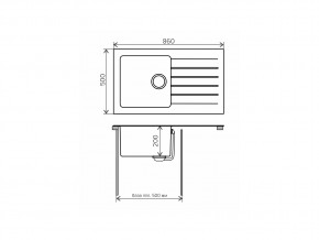 Мойка комбинированная Tolero twist TTS-860 Белый 923 в Бакале - bakal.mebel74.com | фото 2