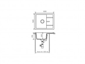 Мойка кварцевая Tolero R-107 Сафари 102 в Бакале - bakal.mebel74.com | фото 2