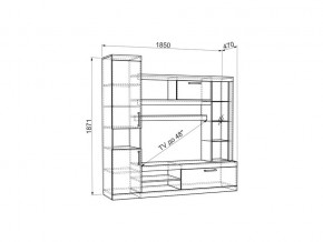 Мини-стенка Макси дуб сонома/белое дерево в Бакале - bakal.mebel74.com | фото 2