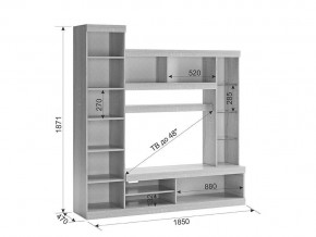 Мини-стенка Макси дуб сонома/белое дерево в Бакале - bakal.mebel74.com | фото 4